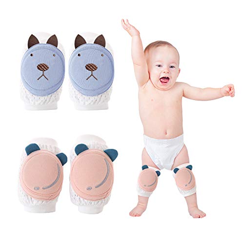 Crawling Knee pads for Baby?2 Pairs Unisex Baby Toddlers Kneepads Adjustable Breathable Crawling pads Leg Warmer for Infant Toddler