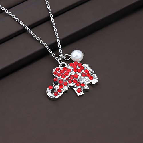 CENWA Sorority Jewelry Red Elephant Necklace Gift Greek Sorority Gift4