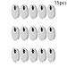 Yinpecly 15Pcs White ABS Desktop Cable Grommets 3.15 inch(80mm) Plastic Hole Cover Round Shape for Managing and Hiding Cord Office PC Desk Wire Organizer