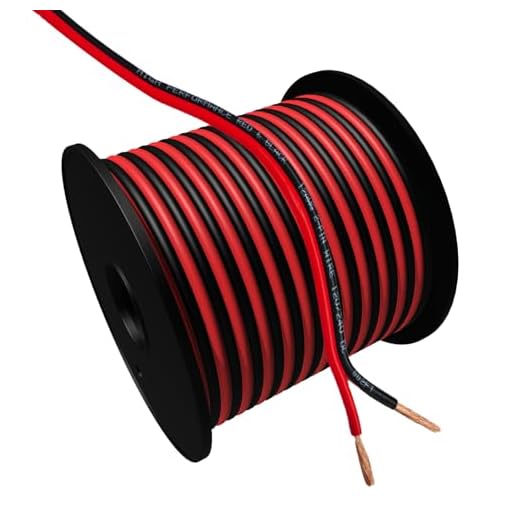 Cableague 12AWG 2Conductor Red Black Cable 100FT Electrical Wire Cable LED Strips Extension Wire 12V/24V DC Cable Flexible Wire Extension Cord Copper Clad Aluminum Copper Wire