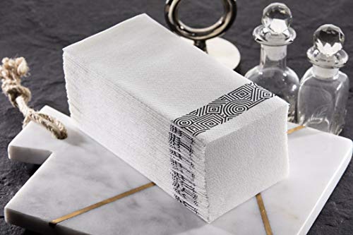 Servilletas blancas desechables tipo tela pack x100 miniatura 4