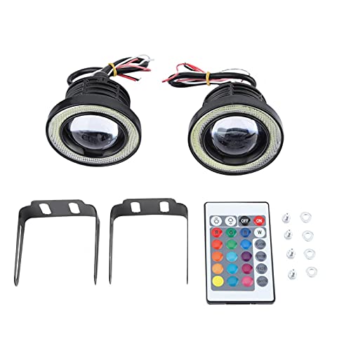 Yuecoom 30W RGB Car Angel Eye Fog Light, Angel Eyes, Round COB LED Lamp, Angel...