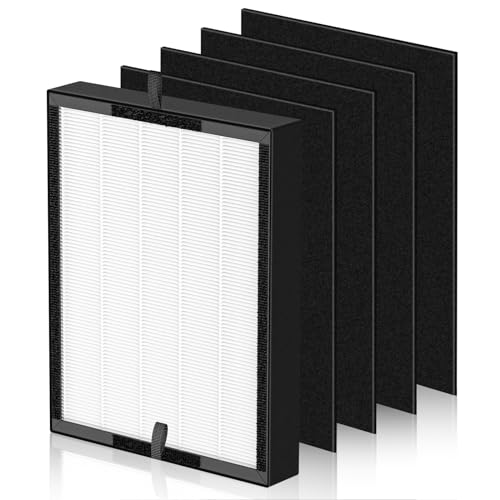 Image of 45i Replacement Filter Compatible with Alen BreatheSmart Flex Bh400 & 45i Air Purifier, 3-in-1 45i HEPA Fresh Filter with Activated Carbon Pre-Filter, B4-Pure / Fl40, 1 Hepa Filter + 4 Carbon Filters