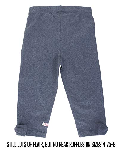 Image of RuffleButts Baby Girls Fall Fall - Stretchy Ruched Toddler Ruffle Leggings