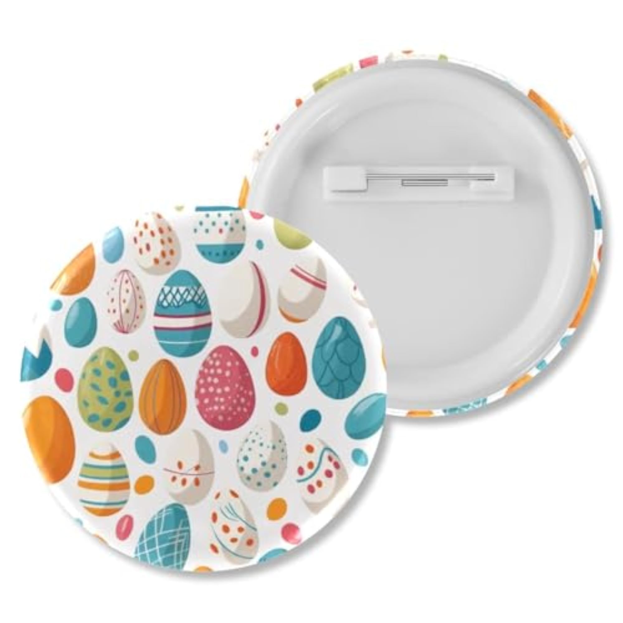 Kids' 6-Pack Red Easter Eggs Button Pins, Cute Brooches