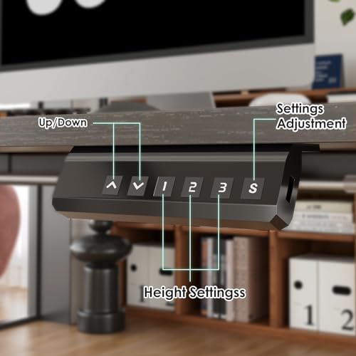 Image of STARY Electric Standing Desk Adjustable Height Sit Stand Home Office Desk with Splice Board