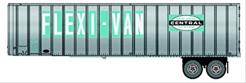 Walthers HO Scale 1/87 Scenemaster Flexi-Van 40' Trailer 2-Pack - Assembled - New York Central #2 (Large Flexi-Van & Logo on Green; end Doors)