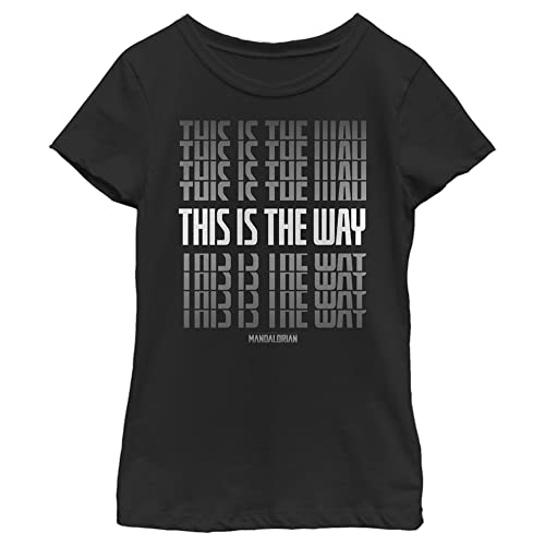 The Mandalorian Girl's Star Wars This is The Way Repeated Quote T-Shirt