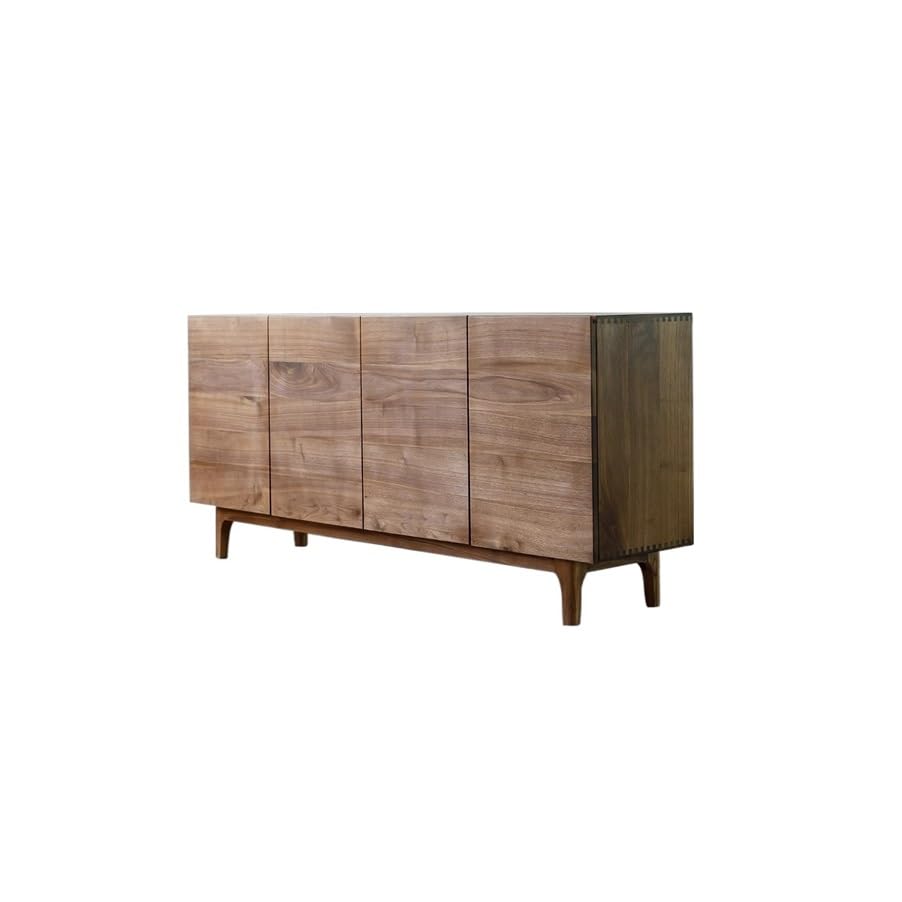 Bar kawowy 160 x 40 x 82 cm orzech wejściowy stół do przechowywania, meble z litego drewna, meble do sofy, naczynia kuchenne i zastawa stołowa szafka bufetowa z miejscem do przechowywania