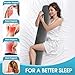 SereneCloud Memory Foam Body Pillow for Bed, Long & Big Full Body Pillows for Adults, Multifunctional Bolster Pillows with Removable & Washable Velvet Cover, Cylindrical Side Pillow (35.43