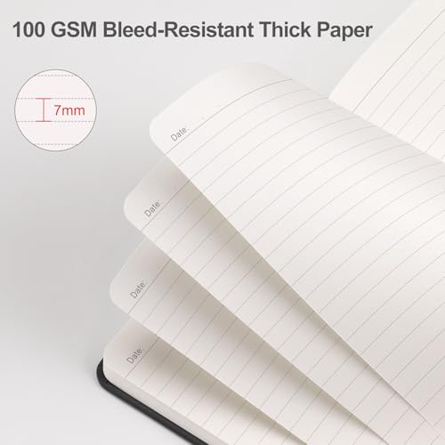 Image of EMSHOI Lined Journal Notebook, 192 Numbered Pages, A5 Size (5.7'' x 8.3'')