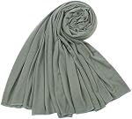 Premium Jersey Hijab Scarf Wrap Lightweight, Breathable, Solid Color Instant for Women