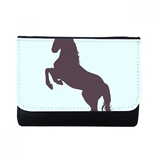 Classificazione: Raccoglitore DIYthinker -Multi Function Gift Borsa Carta Gambe sagoma Nera Erigere Unicorns Faux Leather Wallet