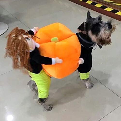 BlueSpace Pet Costume Dog Pumpkin Pets Suit Pets Clothing for Small Dogs and Cats Halloween Christmas Theme Party Costumes, L