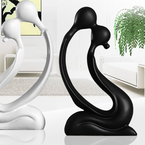 Figurine en céramique abstraite amoureux symbole union éternelle