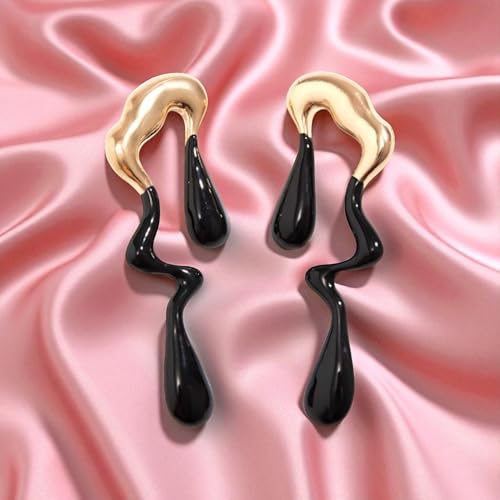 Image of Nilu's Collections Abstract Drip Design Earrings in Trendy and Modern Look | gift for her,gifts for womens & gilrls