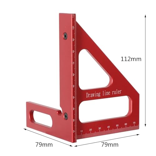 Transportador de escuadra para carpintería de aleación de aluminio miniatura 4