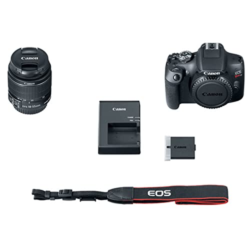 Cámara Canon EOS Rebel T7 DSLR con lente 18-55mm y accesorios miniatura 7