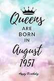 Photo Gallery queens are born in august 1951: personalized journal notebook birthday gift for women born in august 1951 - cute bday present for her - 6x9 inches - 110pages Photo Gallery queens are born in august 1951: personalized journal notebook birthday gift for women born in august 1951 - cute bday present for her - 6x9 inches - 110pages