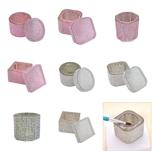 Recipiente decorativo para limpiar pinceles de uñas miniatura 2