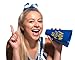 Anderson's, Go Fight Win Blue and Gold Megaphones, 7 Inches, Set of 10, School Colors, Fan Gear, Noisemakers, Cheerleader Accessories, Team Spirit