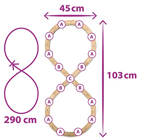 Eichhorn 100001262 - Houten spoorbaan trein, 8-delig, FSC-gecertificeerd beukenhout, vanaf 3 jaar - Image 6