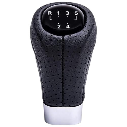 Pomo de 5 cambios marcha coche compatible con BMW - Palanca de cambios - Lista de compatibilidad - apto varilla 14mm - negro - 5 cambios