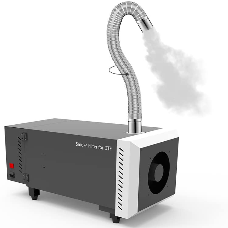 MELDIKISO Universal DTF Electrolytic Fume Extractor Filter, Air Purifier 215W 330m³/h Smoke Remover for DTF Powder Shakers & Sublimation Heater, 220V