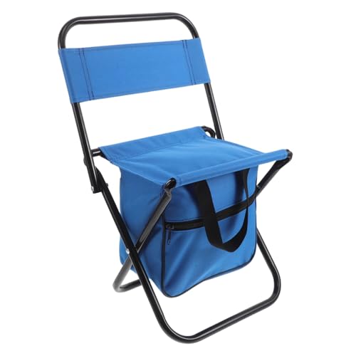 ifundom Folding Camping Stool with Backrest Compact Lightweight Chair for Outdoor Activities Portable Design with Under Seat Storage for Beach Fishing and Sketching