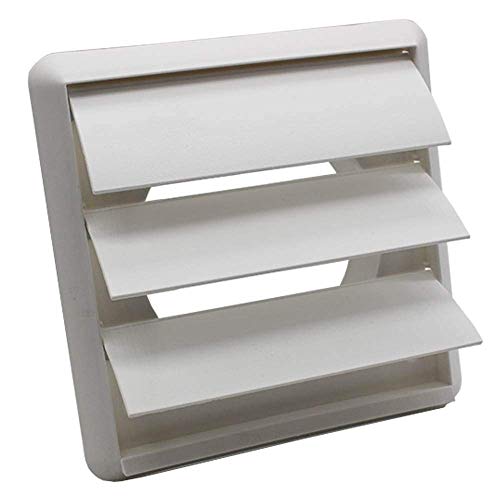 Image of Plastic Pipe Vent Cover for Chimney Outlet (White,) (Flap Blade Pipe Vent Cover)