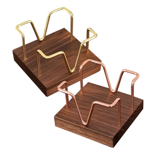 DIYEAH 2Pcs Wooden Stick Note Holder Elegant Desktop Organizer for Memo Pads for Office Classroom Study Desk Ample Storage with Modern Aesthetic