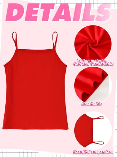 Image of Geyoga 6 /8 Pcs Girls Tank Top Sleeveless Racer Back Top Camisole Cami Undershirts