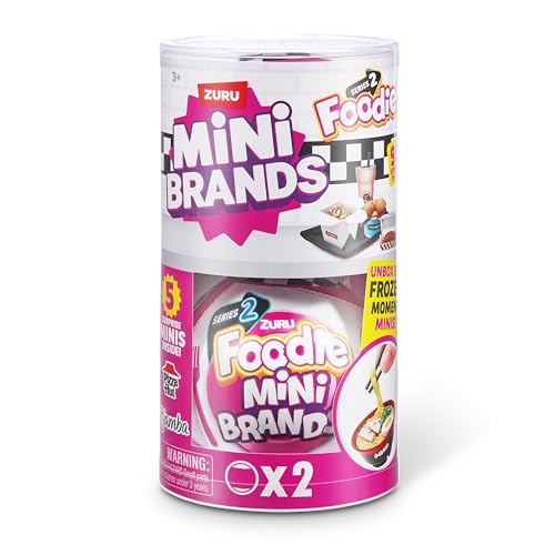 Mini Brands Foodie Series 2 (2 Pack) by ZURU Perfect Gift for Girls, Teens, Adults and Collectors Mystery Toy Miniatures