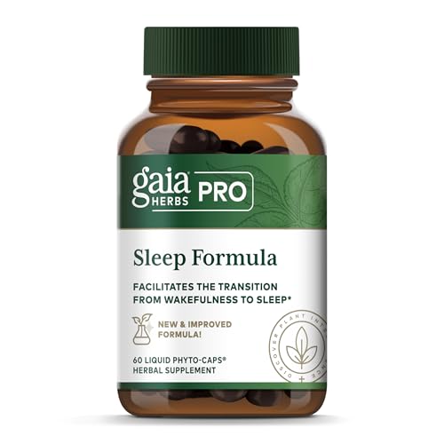 GAIA HERBS PRO Sleep Formula - Supports Restful Sleep & Relaxation for Occasional Sleeplessness* - Herbal Extracts with Valerian Root, Passionflower & Lavender - Vegan Capsules - 60 Liquid Phyto-Caps