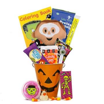 Toddler Halloween Kids Halloween Basket - Halloween Gifts For Kids Under 6 (Small Basket - Skeleton)