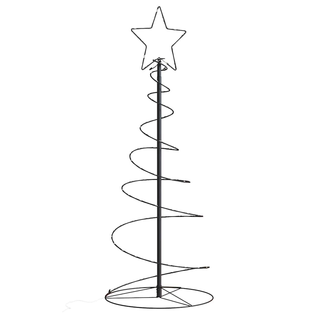 LED Weihnachtsbaum 80 LEDs Warmweiß Metall 120 cm mit 8 Lichtmodi für Innen Außen Garten Terrasse Balkon Weihnachtsbeleuchtung Lichterkette Stern Deko Advent