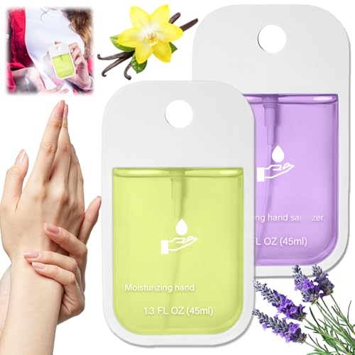 Image of Mist Hydrating Hand Sanit-izer Spray,Mini Hydrating Hand Sanit-iser Spray,Cleanses Your Hands,Portable Travel Size,Ha-nd Sanit-iser Mini,Small Ha-nd Sanit-iser,Spr-ay Ha-nd Sanit-iser,Vanilla+Lavender