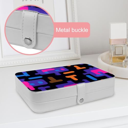 Boîte à bijoux portable pour éviter les colliers emmêlés grâce au format carré - 6