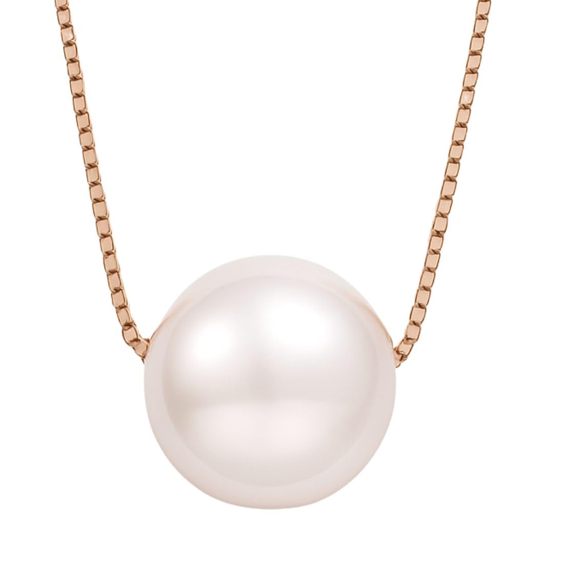 ZAVYA925 Sterling Silver Rose Gold Plated Pearl Jewellery Set Includes Necklace, Earrings & Bracelet | Gift for Women & Girls | With Certificate of Authenticity and 925 Hallmark