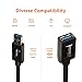 Amazon Basics USB-A 3.0 Extension Cable, 4.8Gbps High-Speed, Male to Female Gold-Plated Connectors, 6.5 Foot, Black