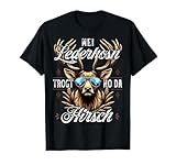 Ersatz Lederhose T-Shirt Herren Trachtenshirt