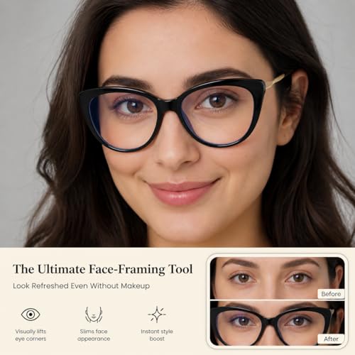 Image of Cyxus Cat Eye Blue Light Glasses for Women Reduce Eye Strain 8144 | Eye Protection,UV Protection,Ideal for Office Work Daily Wear