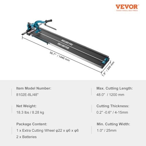 VEVOR 48-Inch Manual Tile Cutter