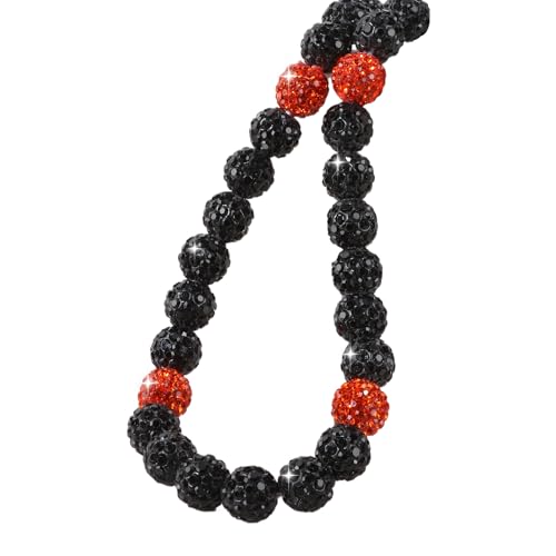 Baseball Beaded Necklace for Men,Baseball Necklace Gifts,Diamond Rhinestone Discoball bead necklace,Chain Necklace Gifts for Baseball Player Team Lovers
