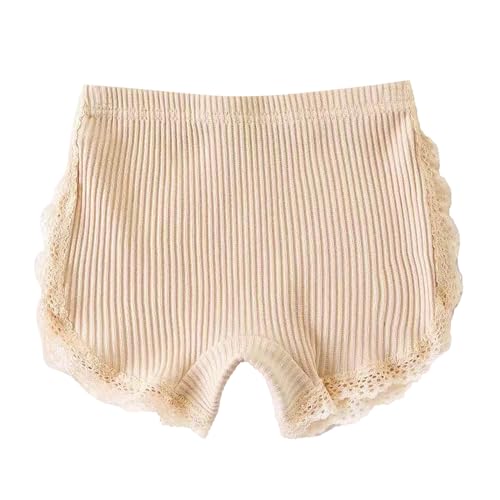 Toddler Girls Cotton Bloomers Shorts Baby Lace Hem Cute Knitted Shorts Underwear Breathable Solid Color Summer Wear
