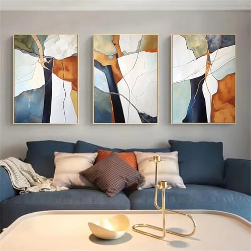 Peinture sur toile moderne pour décoration de salon chaleureux