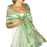  Chal organza color verde aceituna novia boda novia para vestido de fiesta