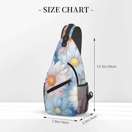 Mochila cruzada colorida con patrón floral para adultos miniatura 3