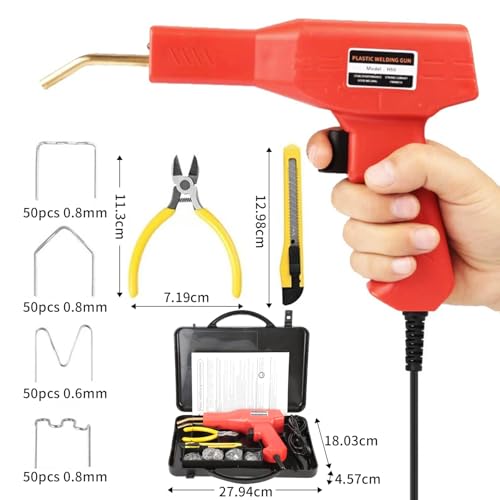 Qucover プラスチック溶接機 カーバンパー修理キット 4種200本の溶接釘付き LED照明付き の商品画像 6