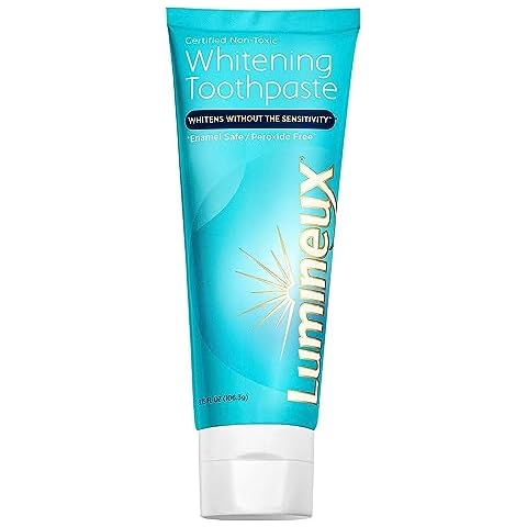 Lumineux Teeth Whitening Toothpaste - Peroxide Free, Enamel Safe for Sensitive Whiter Teeth Certified Non-Toxic, Fluoride Free, No Alcohol, Artificial Colors, SLS Free Dentist Formulated - 3.75 Oz Cover